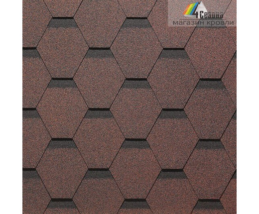 Мягкая кровля Docke Standart Сота Красный