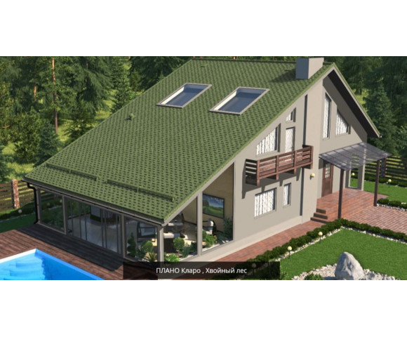 Мягкая кровля Икопал Плано Кларо Зеленый лес