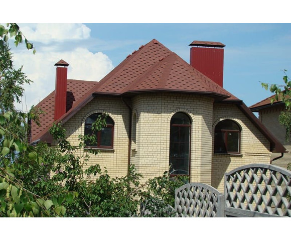 Мягкая кровля Икопал Плано Тема Кирпично-красный