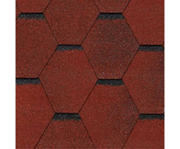 Мягкая кровля Тегола Top Shingle Смальто Красный