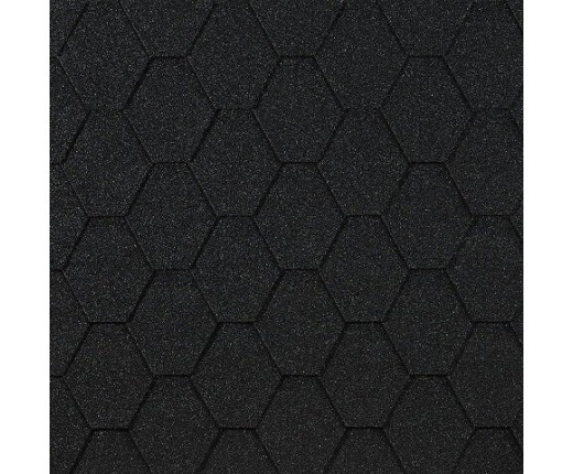 Мягкая кровля Docke Eurasia Шестигранник Черный