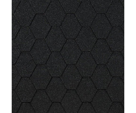 Мягкая кровля Docke Eurasia Шестигранник Черный