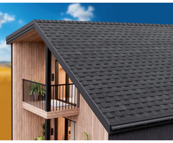 Гибкая черепица Технониколь Руфмаст Квадро Серый базальт