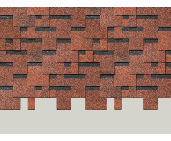 Мягкая кровля Docke Eurasia Лабиринт Красный