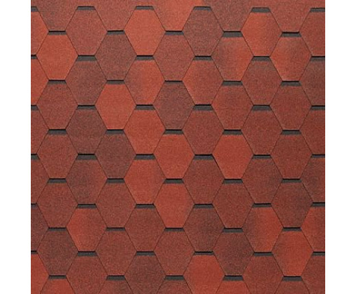 Мягкая кровля Тегола Нордлэнд Нордик Красный с отливом