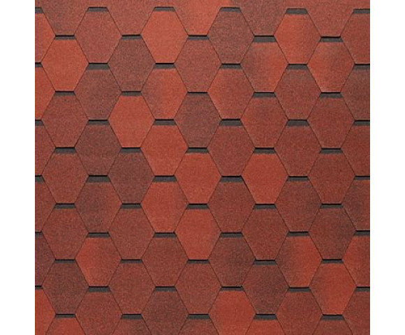 Мягкая кровля Тегола Нордлэнд Нордик Красный с отливом