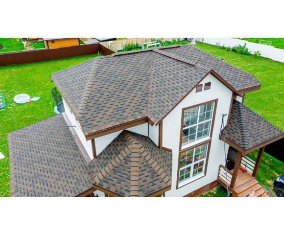 Финская черепица Shinglas Аккорд Коричневый