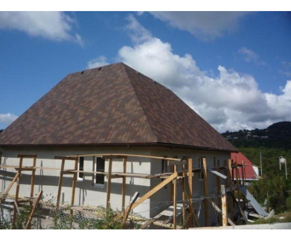 Мягкая кровля Тегола Нордлэнд Лемех Коричневый с отливом