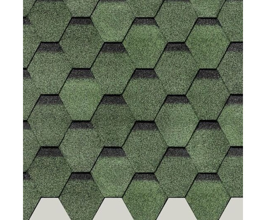 Мягкая кровля Docke Eurasia Шестигранник Зелёный
