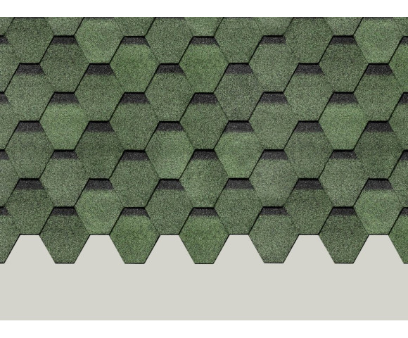 Мягкая кровля Docke Eurasia Шестигранник Зелёный