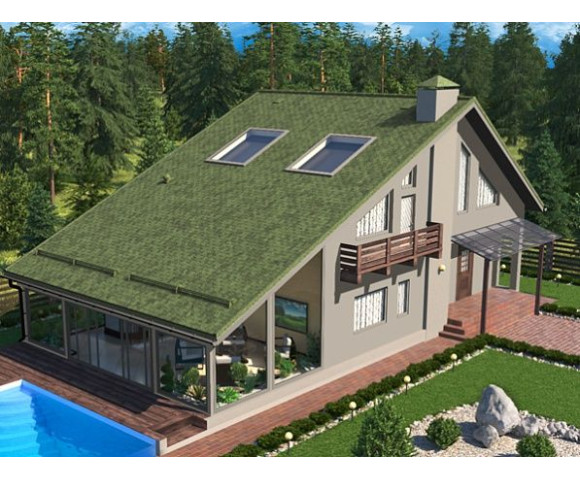 Мягкая кровля Икопал Плано Кларо Антик Зеленый лес