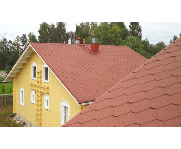 Мягкая кровля Икопал Плано Натур Кирпично-красный