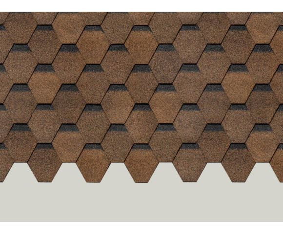 Мягкая кровля Docke Eurasia Шестигранник Коричневый