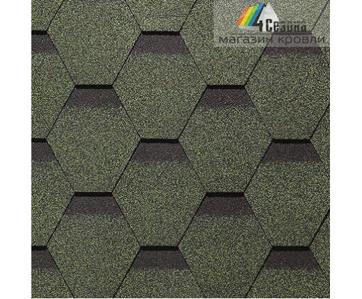 Мягкая кровля Docke Standart Сота Зеленый