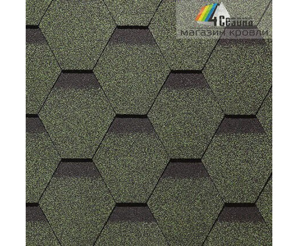 Мягкая кровля Docke Standart Сота Зеленый