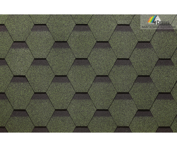 Мягкая кровля Docke Standart Сота Зеленый