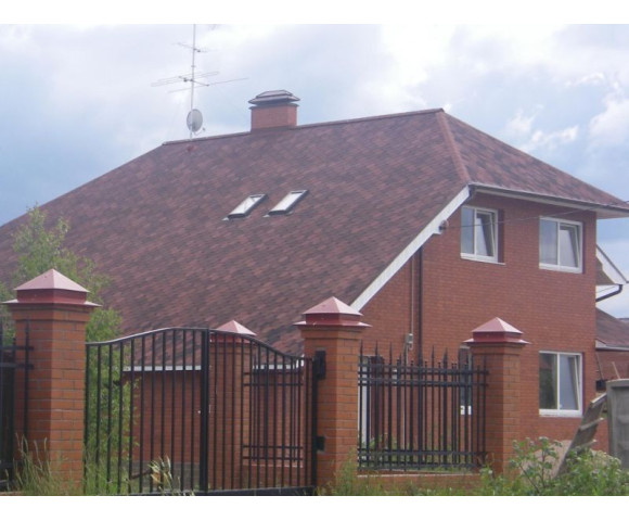 Мягкая кровля Икопал Плано Антик Кирпично-красный