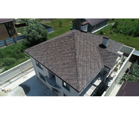 Мягкая кровля Катепал Рокки Махагон