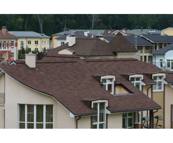 Мягкая кровля Тегола Нордлэнд Классик Коричневый с отливом