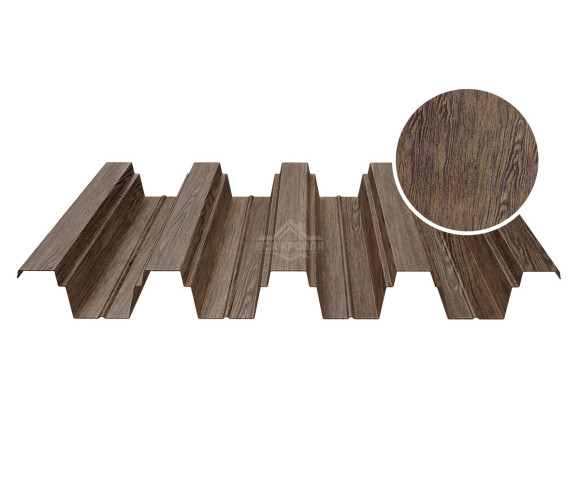 Профнастил кровельный Н-75 0.5 Printech Античный дуб