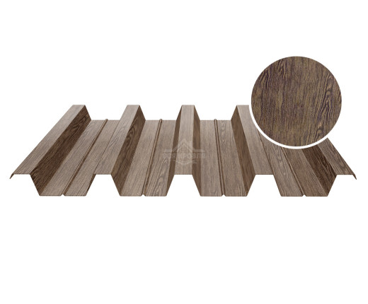 Профнастил кровельный Н-60 0.5 Printech двусторонний Античный дуб