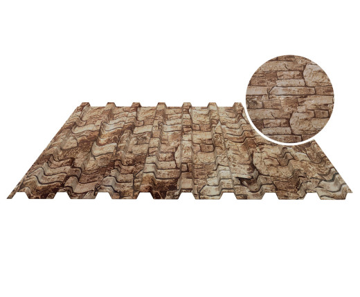 Профнастил кровельный С-20В 0.5 Printech Дикий камень