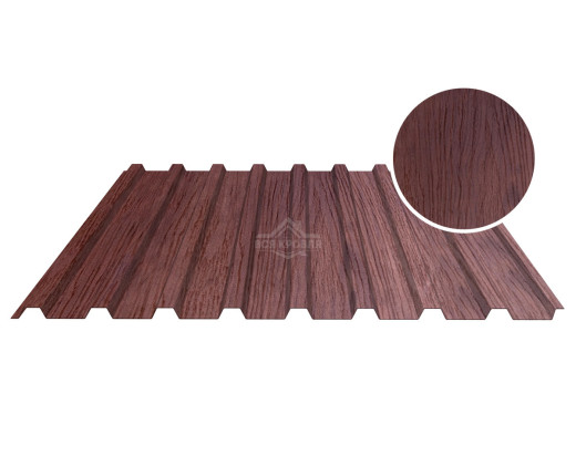 Профнастил кровельный С-20В 0.5 Printech Темное дерево