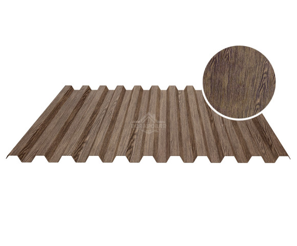 Профнастил кровельный С-21 0.5 Printech Античный дуб