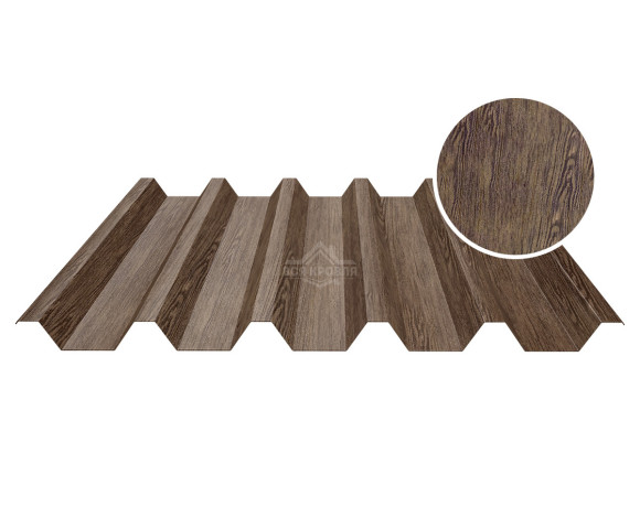 Профнастил кровельный НС-44 0.5 Printech Античный дуб