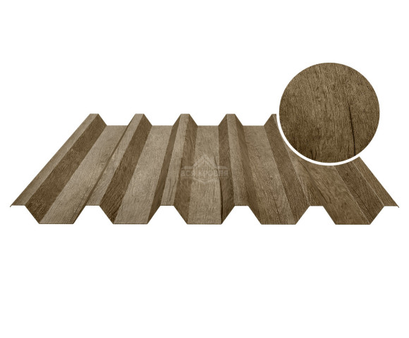 Профнастил кровельный НС-44 0.5 Printech Винтаж темный