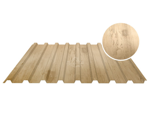 Профнастил кровельный С-20В 0.5 Printech Орех