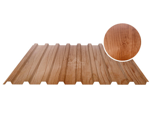 Профнастил кровельный С-20В 0.5 Printech Светлое дерево