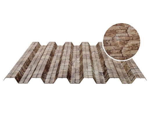 Профнастил кровельный НС-35 0.5 Printech Дикий камень