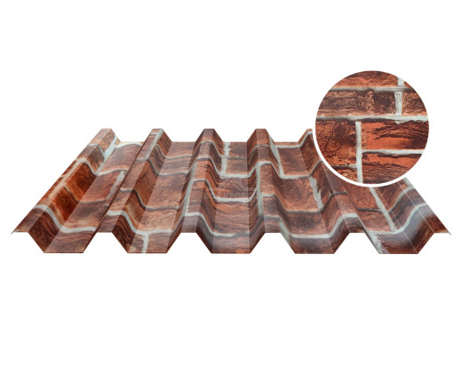 Профнастил кровельный НС-44 0.5 Printech Кирпич