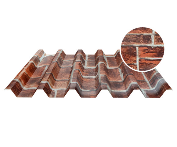 Профнастил кровельный НС-44 0.5 Printech Кирпич