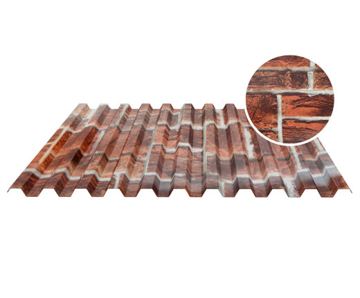 Профнастил кровельный С-21 0.5 Printech Кирпич