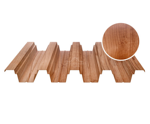 Профнастил кровельный Н-75 0.5 Printech Светлое дерево