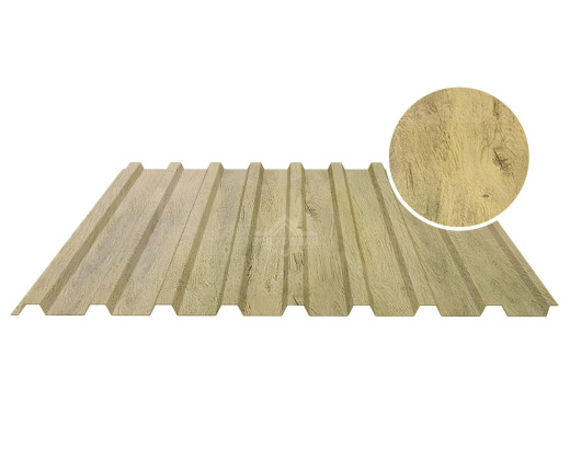 Профнастил кровельный С-20В 0.5 Printech Винтаж светлый