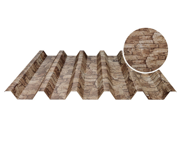 Профнастил кровельный НС-44 0.5 Printech Дикий камень