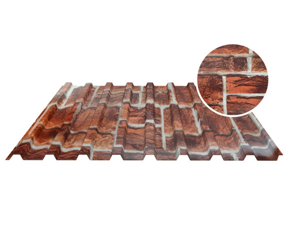 Профнастил кровельный С-20В 0.5 Printech Кирпич