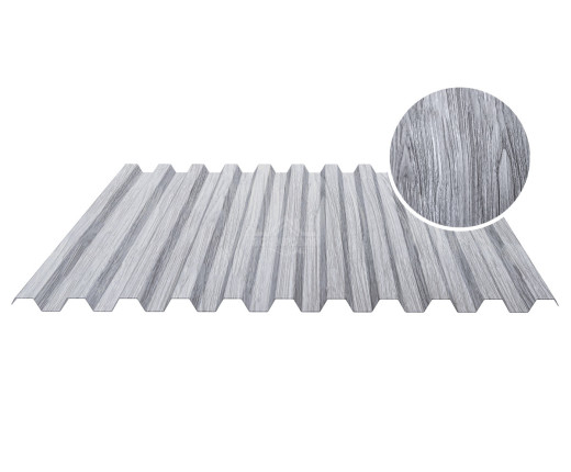 Профнастил кровельный С-21 0.5 Printech Дымчатый дуб