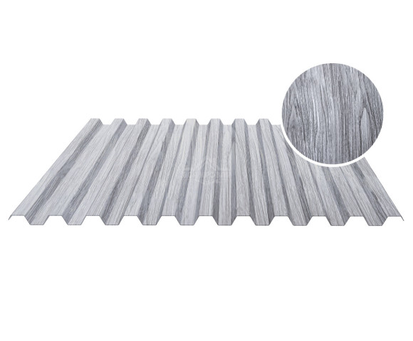 Профнастил кровельный С-21 0.5 Printech Дымчатый дуб