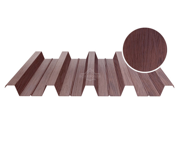 Профнастил кровельный Н-60 0.5 Printech Темное дерево