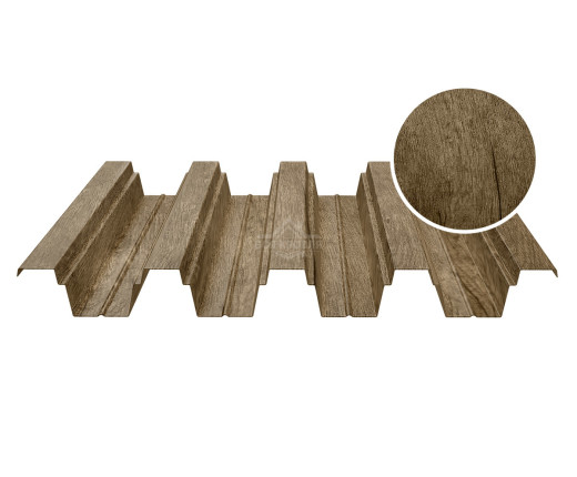 Профнастил кровельный Н-75 0.5 Printech Винтаж темный