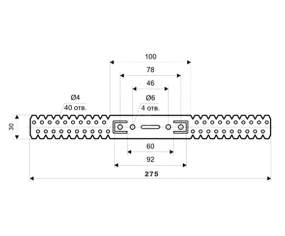 Подвес прямой (274 мм) для гипсокартона