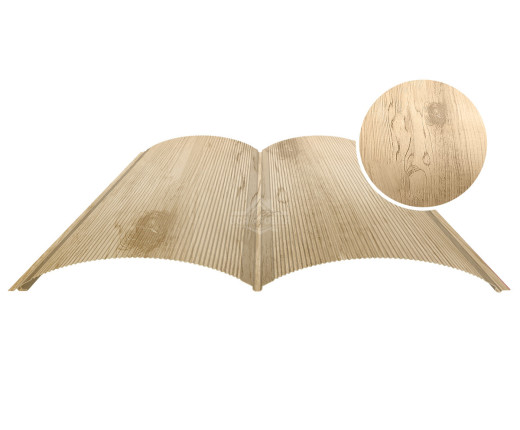 Блок-хаус с микрогофрой 0.5 Printech Орех