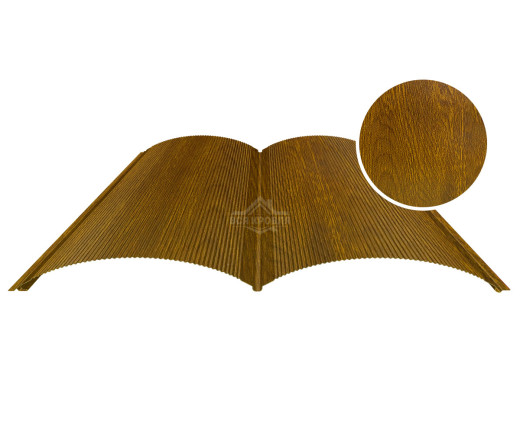 Блок-хаус с микрогофрой 0.5 Printech двусторонний Золотой дуб