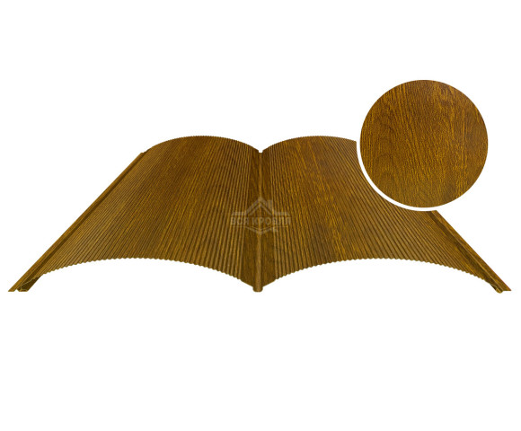 Блок-хаус с микрогофрой 0.5 Printech двусторонний Золотой дуб