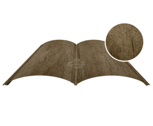 Блок-хаус с микрогофрой 0.5 Printech Винтаж темный