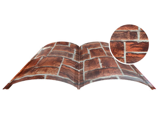 Блок-хаус с микрогофрой 0.5 Printech Кирпич